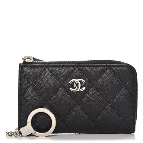 chanel 4 key holder|chanel keychain pouch.